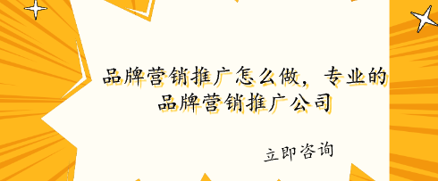 品牌營銷推廣怎么做，專業的品牌營銷推廣公司